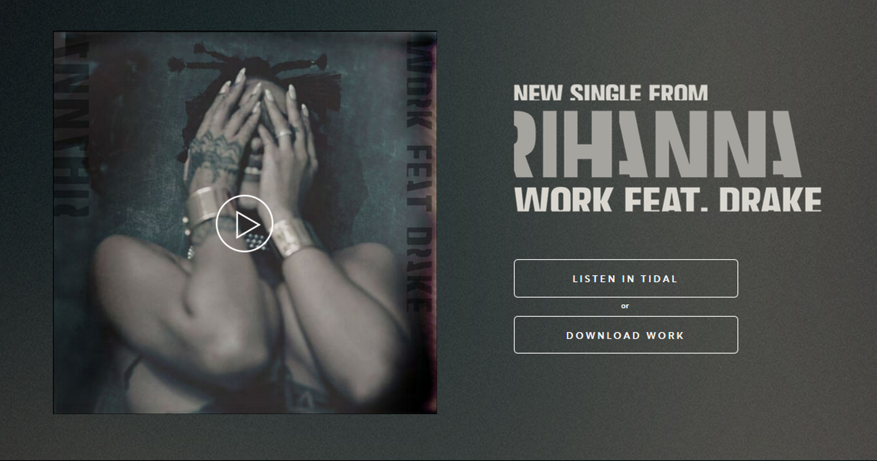 rihanna work tidal